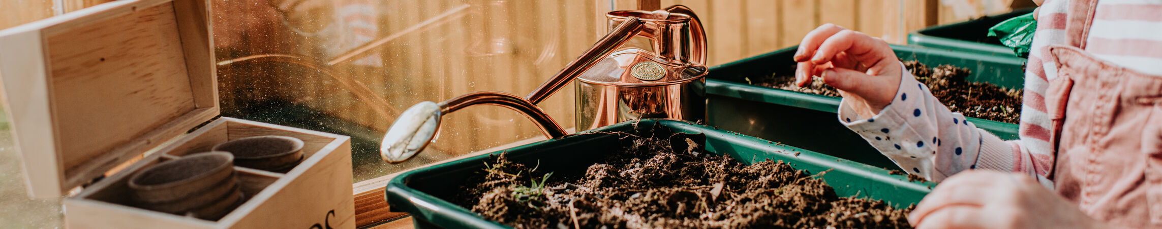 Indoor metal watering cans
