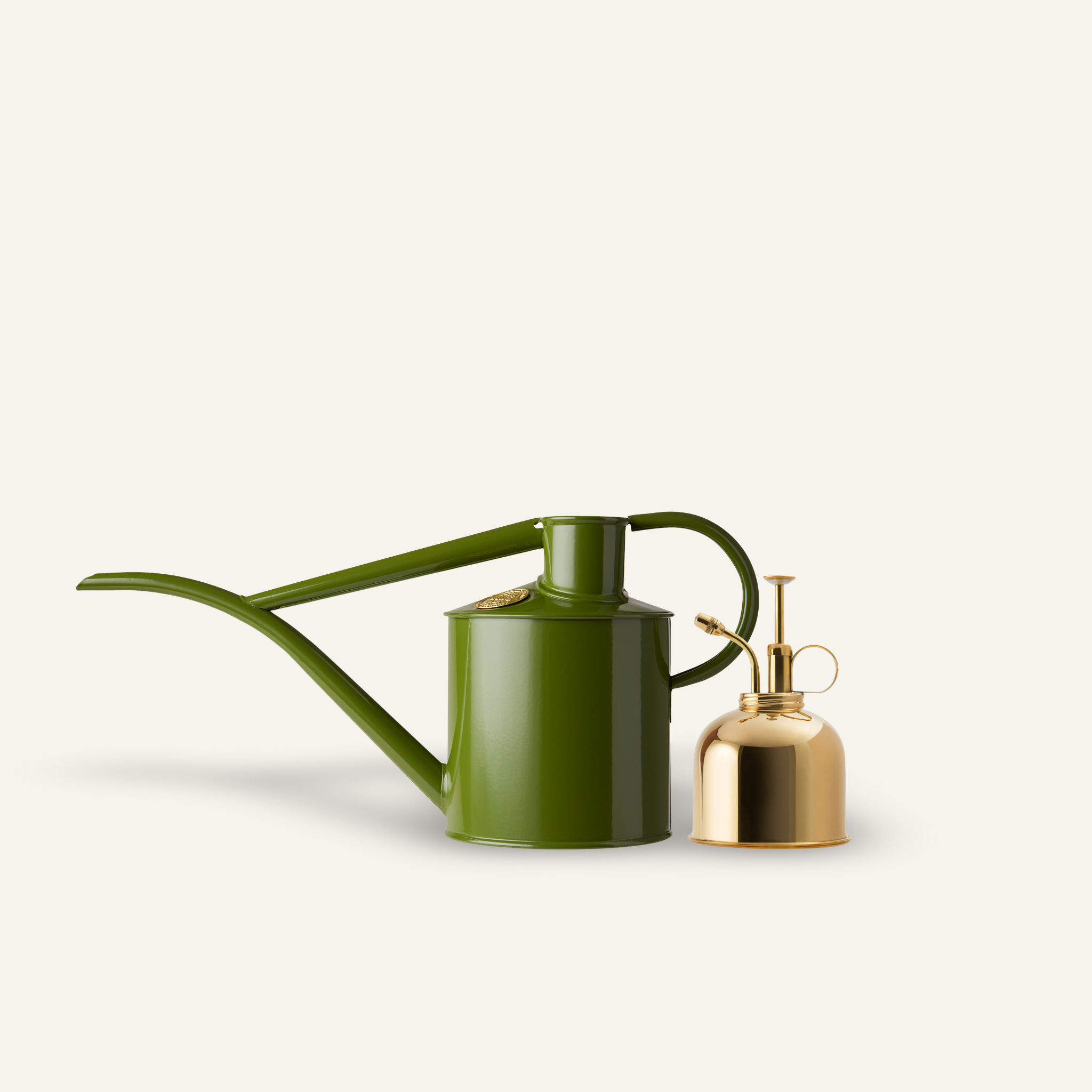 The Fazeley Flow - Houseplant Set - Fern Green & Brass - Two Pint