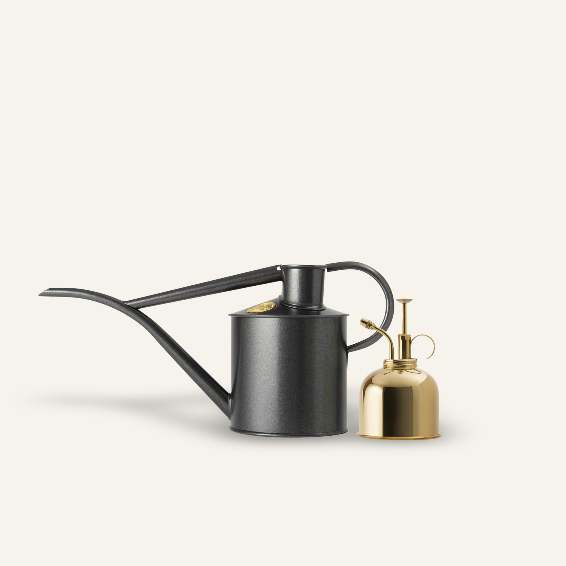 Fazeley Flow Houseplant Set Graphite & Brass Two Pint