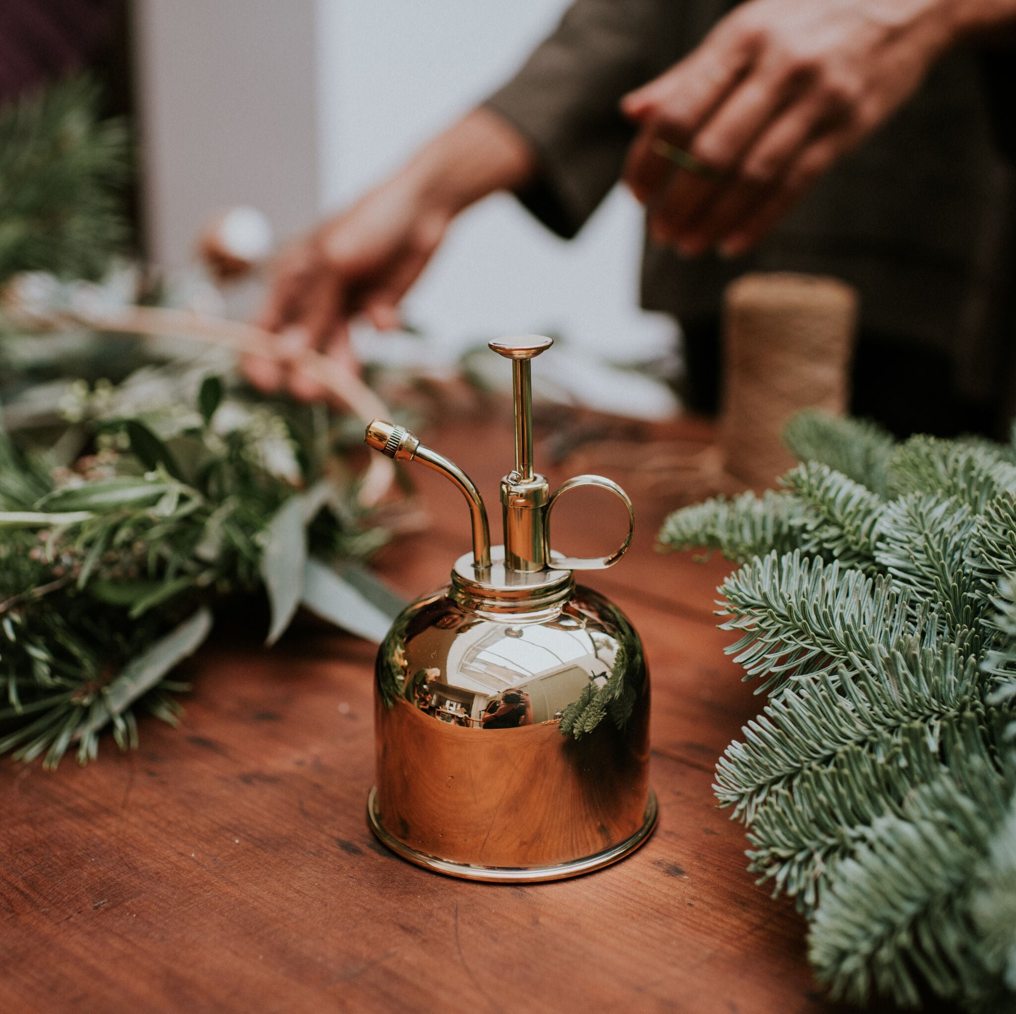 The Fazeley Flow - Houseplant Set - Terracotta Orange & Brass - Two Pint