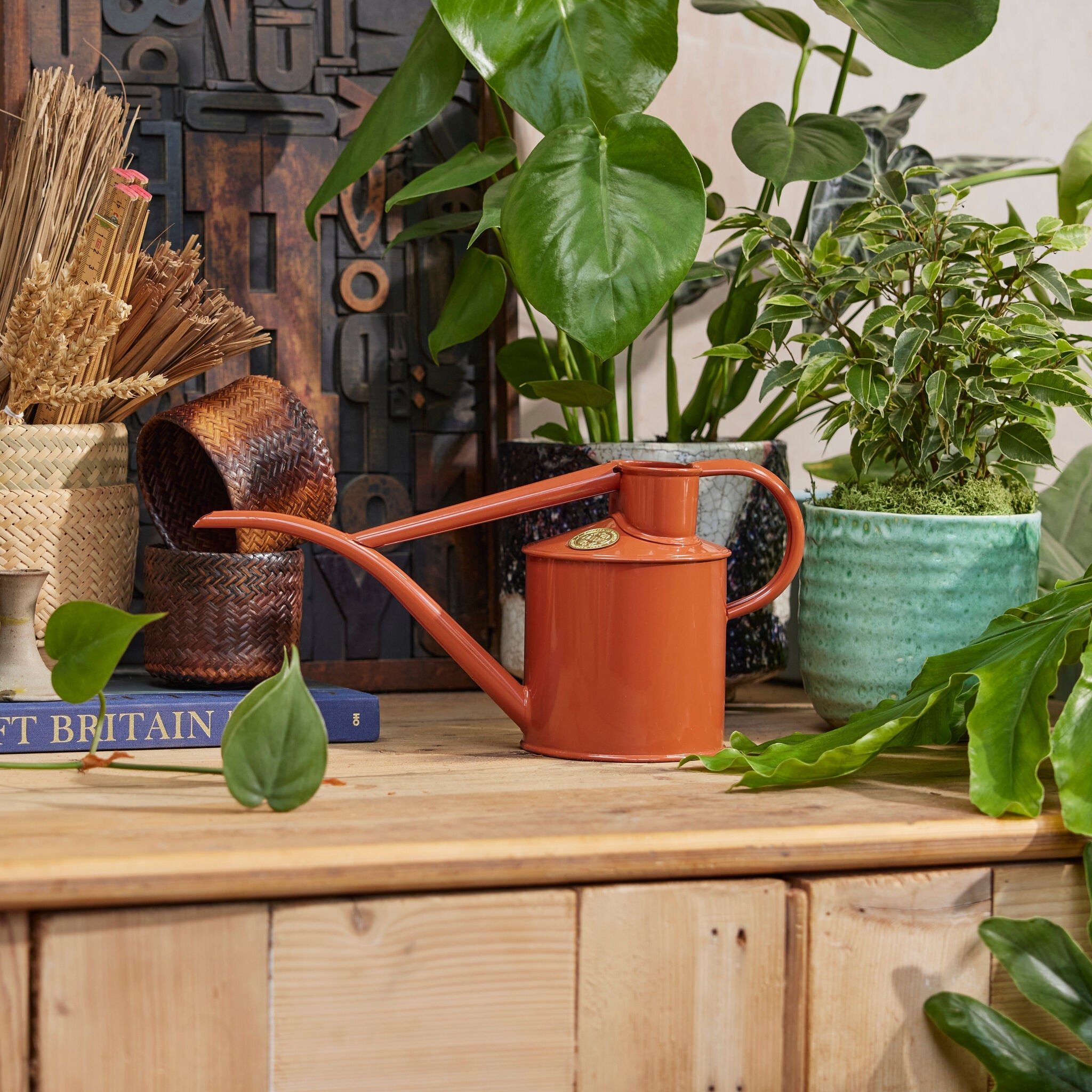 The Fazeley Flow - Houseplant Set - Terracotta Orange & Copper - Two Pint