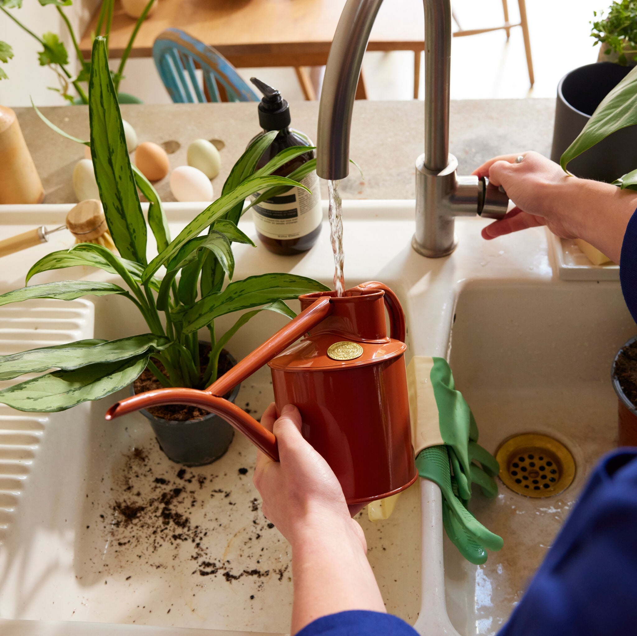 The Fazeley Flow - Houseplant Set - Terracotta Orange & Copper - Two Pint