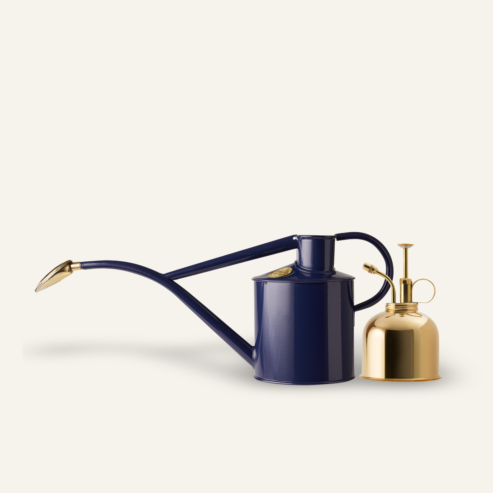 The Rowley Ripple - Houseplant Set - British Navy Blue & Brass - Two Pint