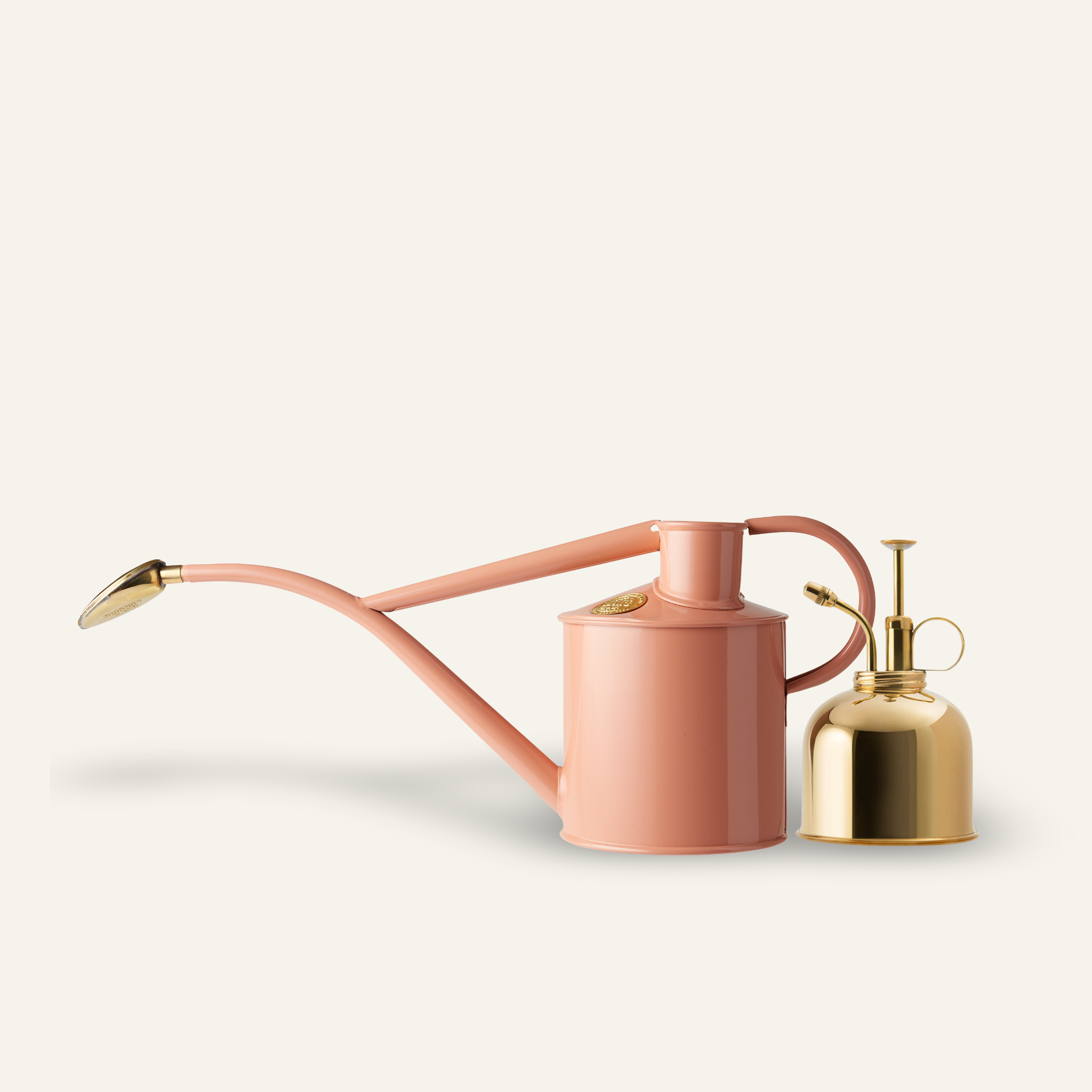 The Rowley Ripple - Houseplant Set - Pink Clay & Brass - Two Pint