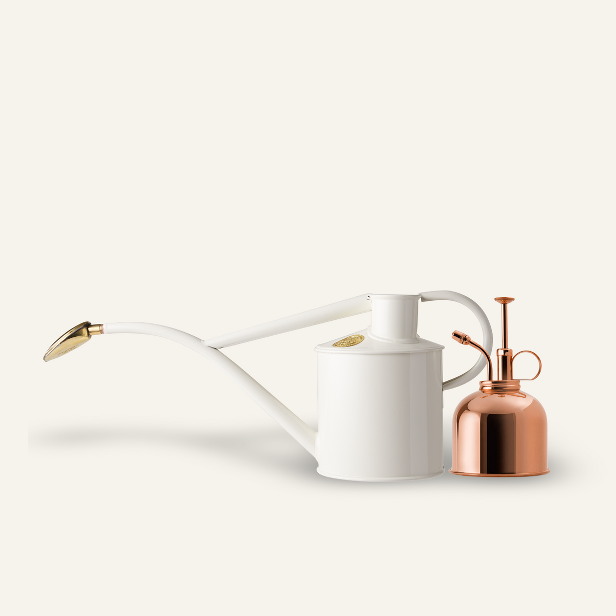 The Rowley Ripple Houseplant Set - White Granite & Copper