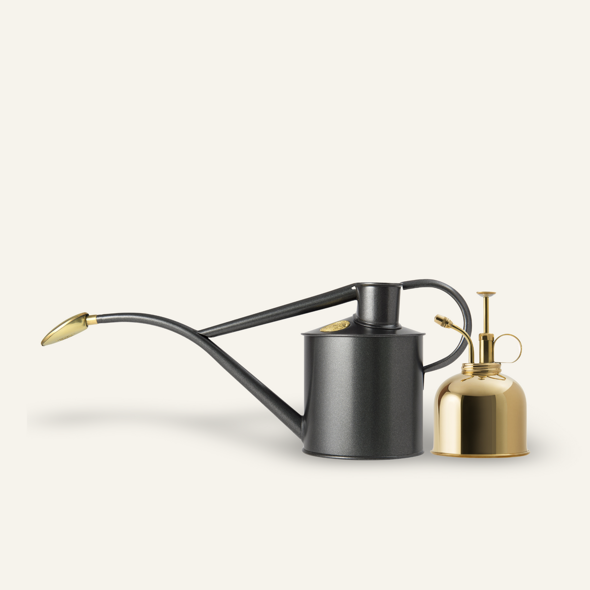 Rowley Ripple Houseplant Set Graphite & Brass Two Pint