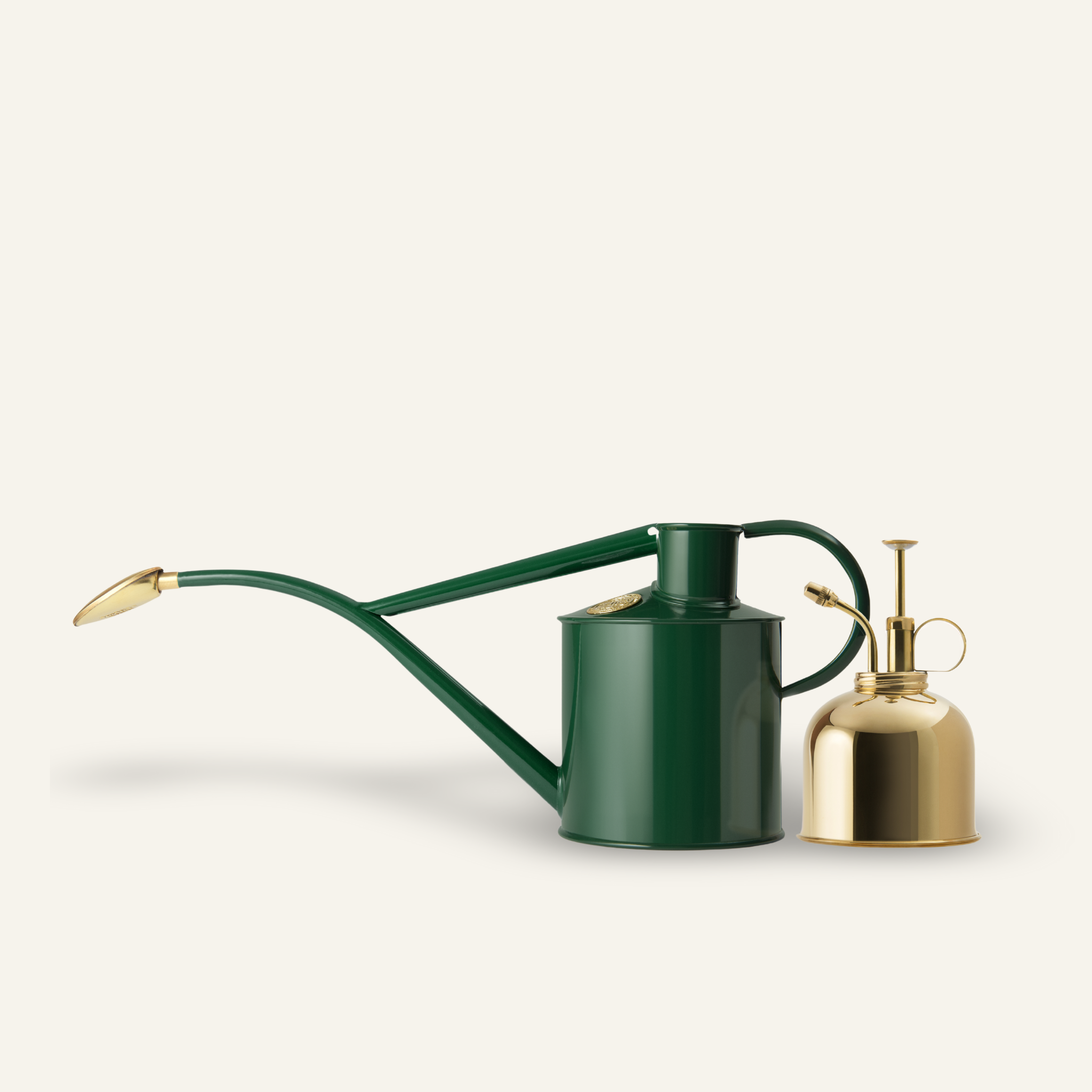 The Rowley Ripple - Houseplant Set - Green & Brass - Two Pint